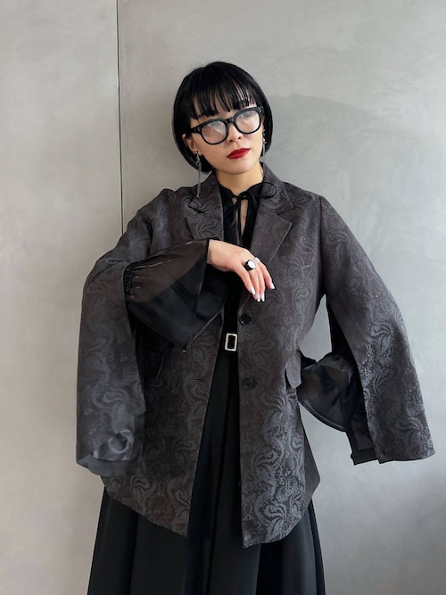 HARE ヴィンテージソデアキビッグテーラードジャケット ブラック HARE