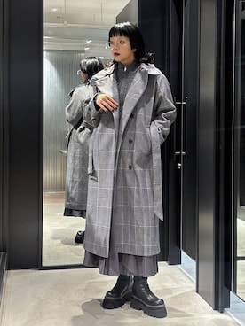 「アイテム（ノーカラーコート）」を使った、ノン(HARE)さん（レディース・170cm・20代）の秋コーディネート