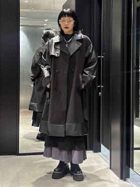 「アイテム（トレンチコート）」を使った、ノン(HARE)さん（レディース・170cm・20代）の秋コーディネート