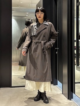 「アイテム（トレンチコート）」を使った、ノン(HARE)さん（レディース・170cm）の秋コーディネート
