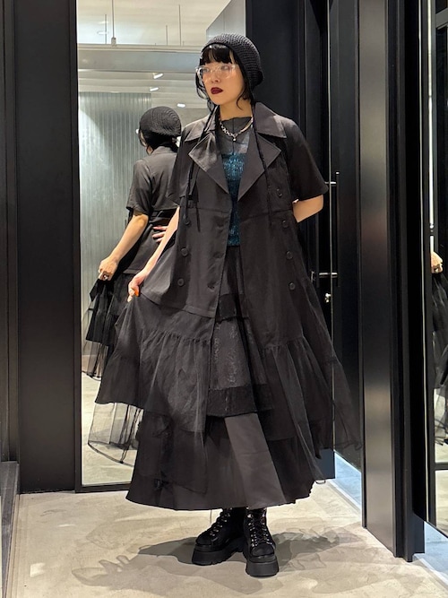 HARE 黒 スカート サイズF 中古・古着通販】HARE (ハレ) 巻きスカート風パンツ ブラック