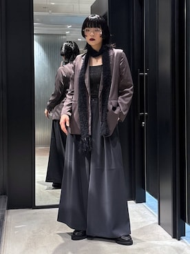 「アイテム（マフラー）」を使った、ノン(HARE)さん（レディース・170cm）の夏コーディネート