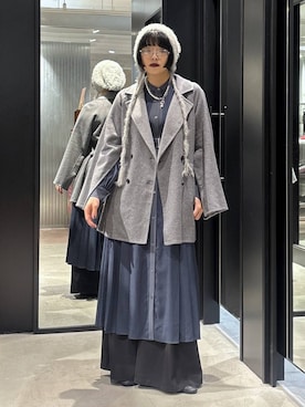 「アイテム（チェスターコート）」を使った、ノン(HARE)さん（レディース・170cm・20代）の秋コーディネート