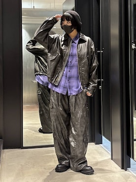 「アイテム（ブルゾン）」を使った、ノン(HARE)さん（レディース・170cm）の秋コーディネート