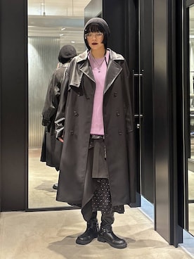 「アイテム（トレンチコート）」を使った、ノン(HARE)さん（レディース・170cm）の秋コーディネート