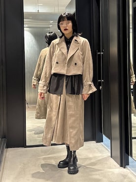 「アイテム（トレンチコート）」を使った、ノン(HARE)さん（レディース・170cm）の秋コーディネート