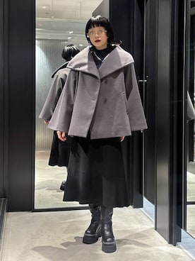 「アイテム（チェスターコート）」を使った、ノン(HARE)さん（レディース・170cm・20代）の秋コーディネート