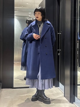 「アイテム（チェスターコート）」を使った、ノン(HARE)さん（レディース・170cm・20代）の秋コーディネート