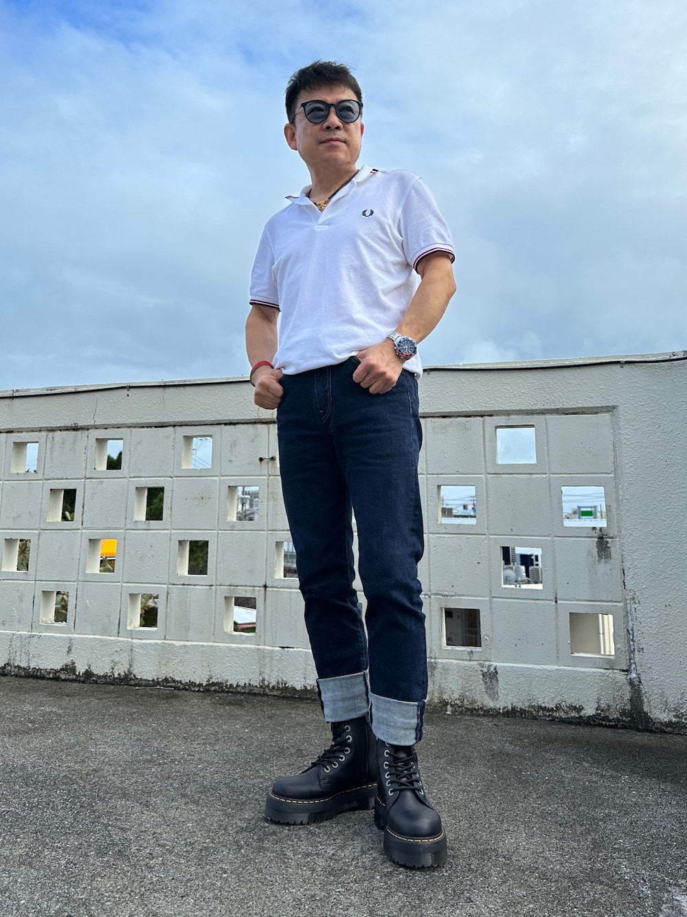 ブーツを使った「フレッドペリー(FRED PERRY)」の人気ファッション