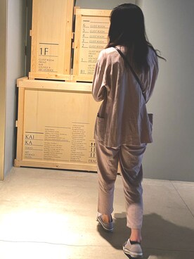 「GRL（グレイル）のアイテム（セットアップ）」を使った、chiiiiiii2525さん（レディース・157cm）の夏コーディネート