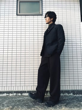ISSEY MIYAKEのテーラードジャケットを使った人気ファッション ISSEY MIYAKEのテーラードジャケットを使った人気ファッション