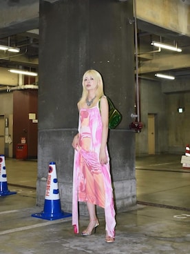 「DIESEL（ディーゼル）のアイテム」を使った、ayanoさん（レディース・160cm）の夏コーディネート