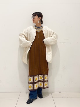 「HEYUMM」｜「アイテム（その他アウター）」を使った、mizurisaさん（レディース・153cm）の秋コーディネート