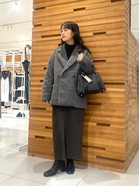 「SENSEOFPLACE」｜「アイテム（ジャケット/アウター）」を使った、mizurisaさん（レディース・153cm）の冬コーディネート