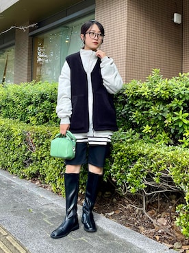 「Uiscel（ユイセル）のアイテム（ジャケット/アウター）」を使った、mizurisaさん（レディース・153cm）の秋コーディネート