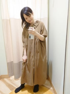 「袖フリル」｜「アイテム（その他）」を使った、Kahoさん（レディース・158cm）の夏コーディネート