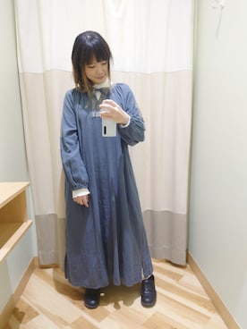 「新年一発目」｜「アイテム（ワンピース/ドレス）」を使った、Kahoさん（レディース・158cm）の冬コーディネート