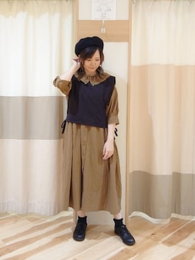 「袖フリル」｜「アイテム（その他）」を使った、Kahoさん（レディース・158cm）の夏コーディネート