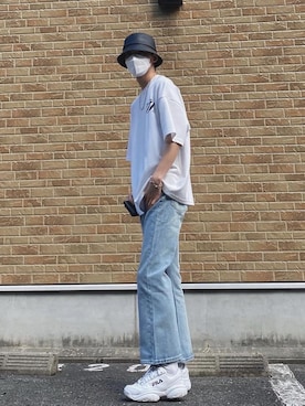 「G.O.C（ジーオーシー）のアイテム（Tシャツ/カットソー）」を使った、のすけさん（メンズ・185cm）の秋コーディネート