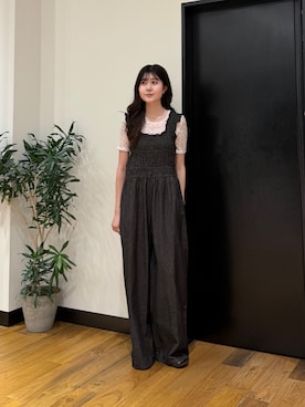 「SMELLY（スメリー）のSMELLY so’　shell onyx necklace（ネックレス、ホワイト系）」を使った、マイカさん（レディース・167cm）の夏コーディネート
