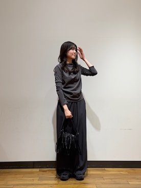 「URBAN RESEARCH（アーバンリサーチ）の2WAYドレープカットソー（Tシャツ/カットソー、グレー系）」を使った、MYさん（レディース・167cm）の春コーディネート