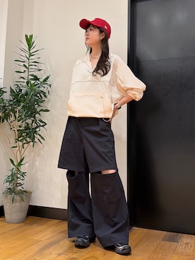 「URBAN RESEARCH（アーバンリサーチ）の『UVカット』Swim URBAN RESEARCH　スイム パッカブルアノラック（水着、ホワイト系）」を使った、マイカさん（レディース・167cm）の春コーディネート