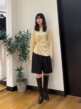 「RODE SKO（ロデスコ）のアイテム（ブーツ）」を使った、マイカさん（レディース・167cm）の夏コーディネート