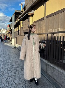 hinari（ヒナリ）の「ノーカラーシャギーロングコート（その他