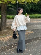 hinari（ヒナリ）の「ボンディングショートスウェット（スウェット