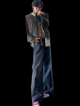 「アイテム（ネクタイ）」を使った、kazuma5508さん（メンズ・178cm・10代）の冬コーディネート