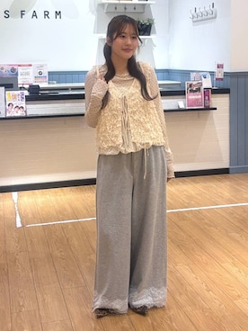 「LOWRYS FARM（ローリーズファーム）のポインテッドＦシューズ 581137（パンプス、ブラウン系）」を使った、futabaさん（レディース）の春コーディネート