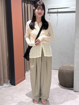 「アイテム（チョーカー、グレー系）」を使った、futabaさん（レディース・160cm）の夏コーディネート