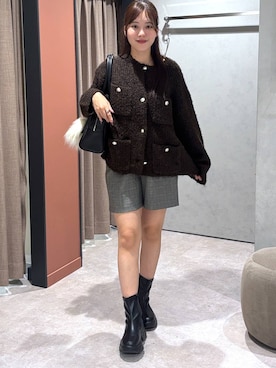 「アイテム（キーホルダー、ホワイト系）」を使った、futabaさん（レディース・160cm）の秋コーディネート