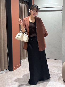 「アイテム（リング、ブルー系）」を使った、futabaさん（レディース・160cm）の夏コーディネート