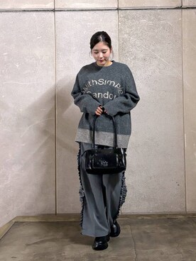 サイドフリルワイドパンツ 152669を使った人気ファッション