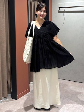 「アイテム（リング、ブルー系）」を使った、futabaさん（レディース・160cm）の夏コーディネート