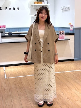 「LOWRYS FARM（ローリーズファーム）のアイテム（ショルダーバッグ）」を使った、futabaさん（レディース・160cm）の夏コーディネート