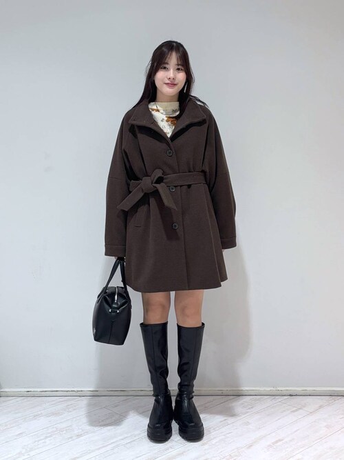LOWRYS FARM コート アウター ウールライクミドルコート 116483