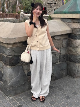 「LOWRYS FARM（ローリーズファーム）のステンレス2SETリング 293157（リング）」を使った、futabaさん（レディース・160cm）の夏コーディネート