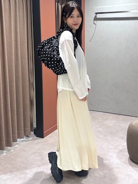 「アイテム（キャミソール）」を使った、futabaさん（レディース・160cm）の秋コーディネート