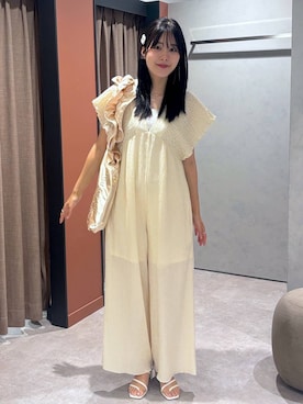 「アイテム（リング、ブルー系）」を使った、futabaさん（レディース・160cm）の夏コーディネート