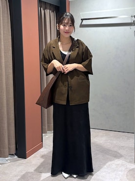 「アイテム（テーラードジャケット）」を使った、futabaさん（レディース・160cm）の夏コーディネート