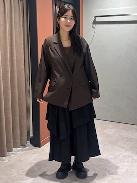 「アイテム（チョーカー、グレー系）」を使った、futabaさん（レディース・160cm）の秋コーディネート