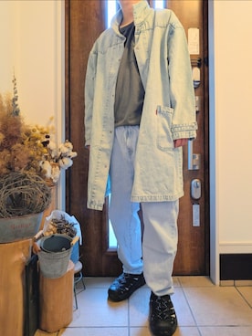 「HOKA（ホカ）のアイテム」を使った、sanshoku.さん（メンズ・180cm）の春コーディネート