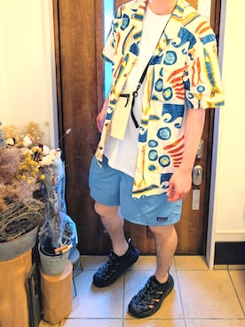 sanshoku.さん（メンズ・180cm）の夏コーディネート