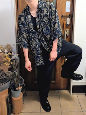 sanshoku.さん（メンズ・180cm）の夏コーディネート