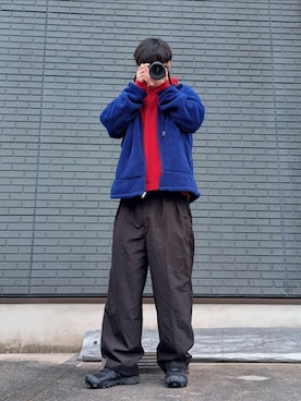 「アイテム（スニーカー）」を使った、sanshoku.さん（メンズ・180cm）の冬コーディネート