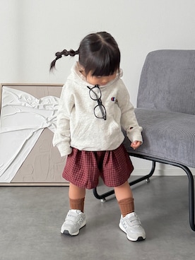 「アイテム（パンツ）」を使った、soy🍃さん（キッズ・80cm）の秋コーディネート