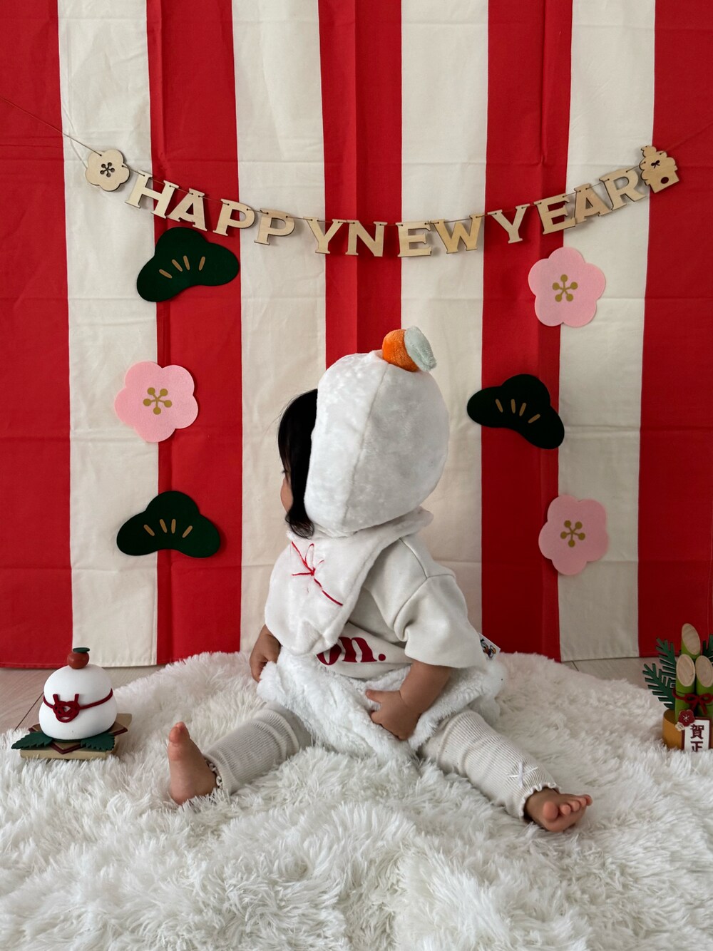 soy🍃さんの「【BABY】鏡餅&スタイセット（ROPE' PICNIC）」を使ったコーディネートの1枚目の写真