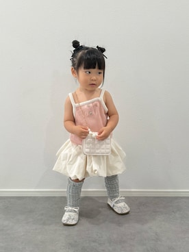「アイテム（キャミソール）」を使った、soy🍃さん（キッズ・80cm）の夏コーディネート